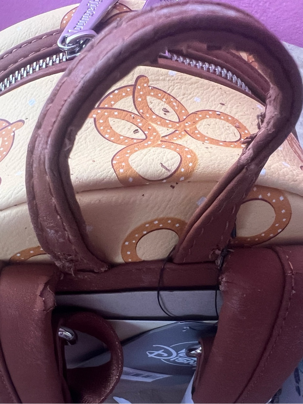 🥨 Loungefly Disney Pretzel Mini Backpack  Read Description - Picture 7 of 16